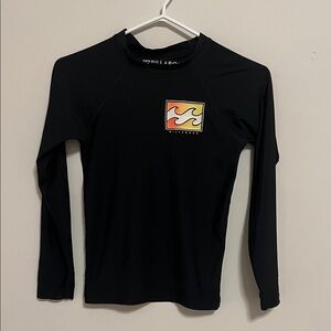 Boys Billabong Rash Guard with Wave Logo